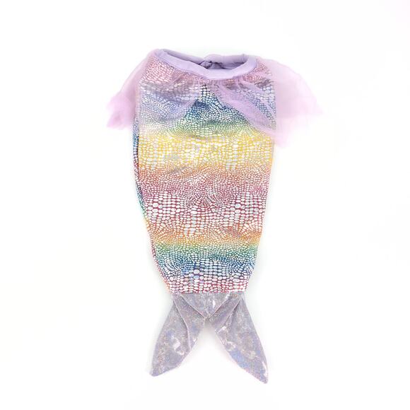 Unbranded Lilac, Blue, Green, Yellow, Red Silver Mermaid Tail for 18" Dolls -GUC - Picture 9 of 12